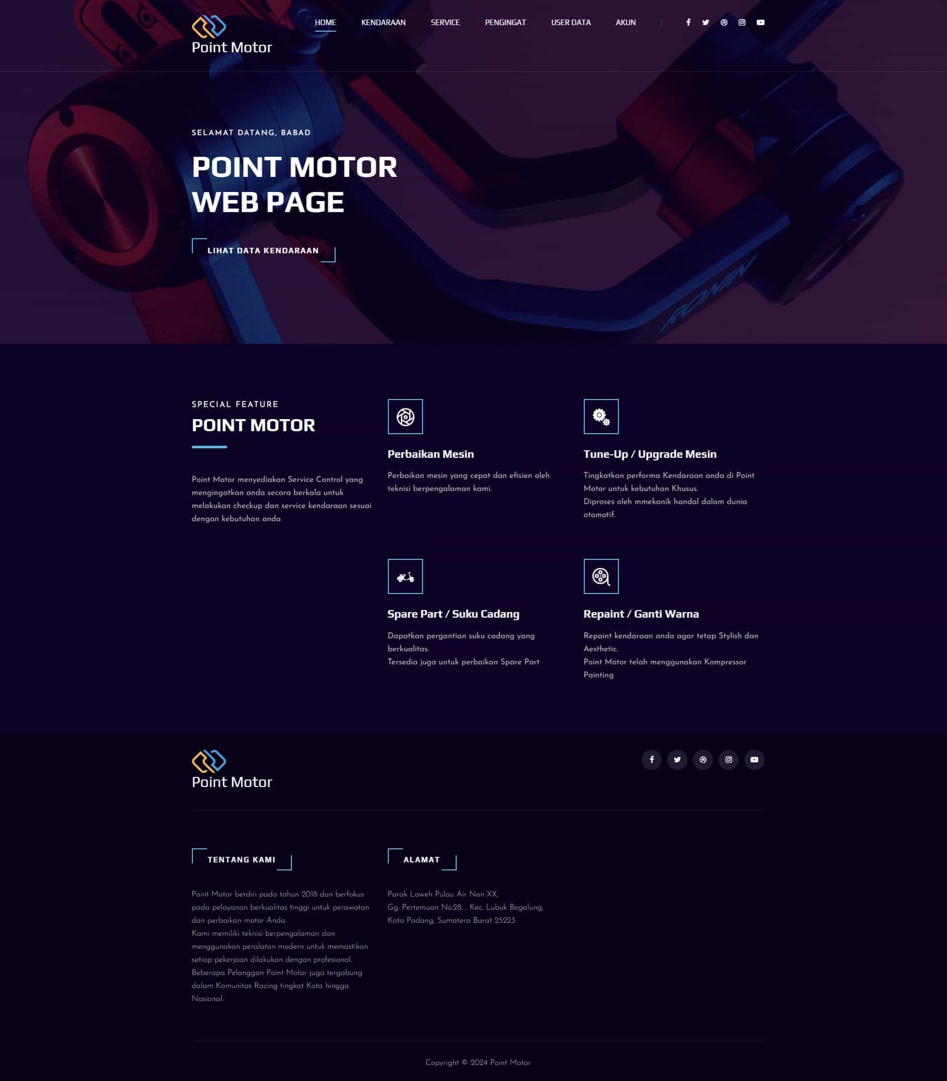 Point Motor Web Page